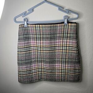 LOFT Women’s Size 6 Wool Pencil  Black and Yellow Patterned Skirt